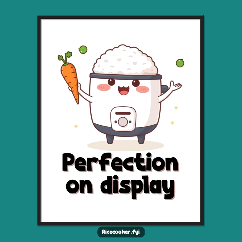 Funny Happy Rice Cooker Digital Art: Instant Culinary Juggling Decor