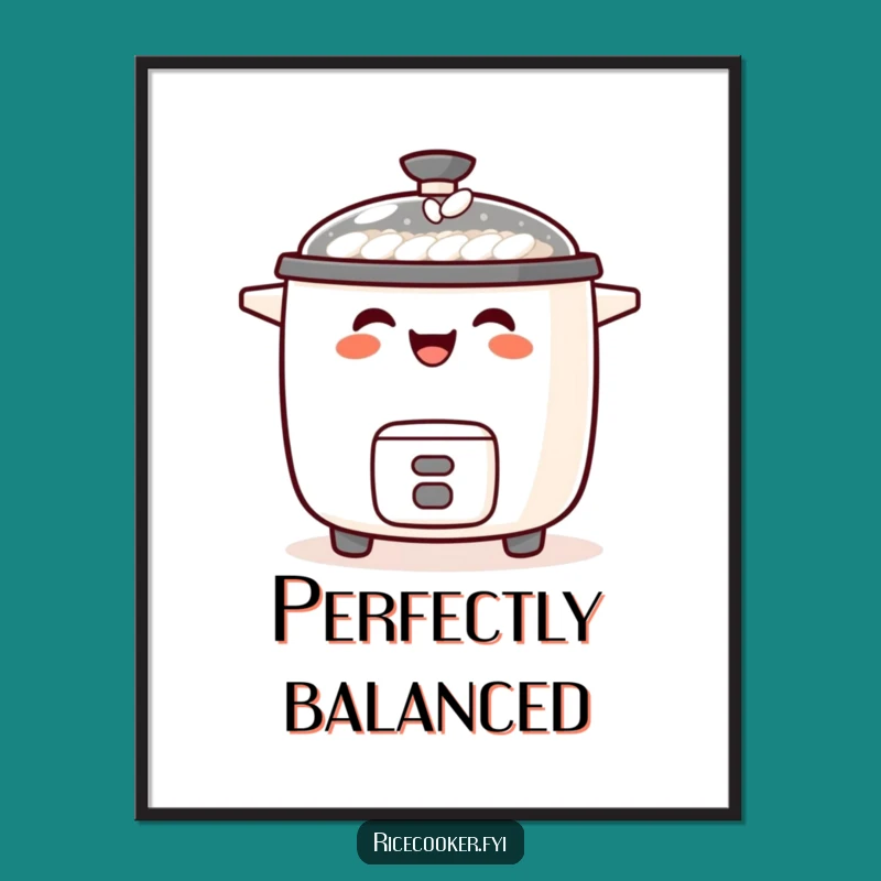 Funny Laughing Rice Cooker Digital Art: Instant Joy for Your Walls