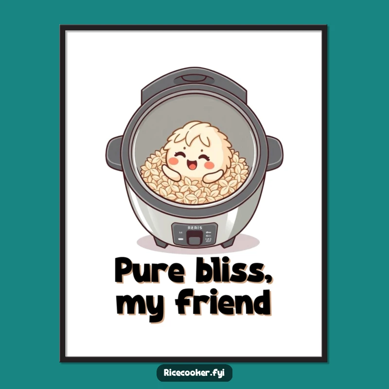 Funny Giggling Rice Grain Digital Art: Instant Joyful Cooker Vibes Gift