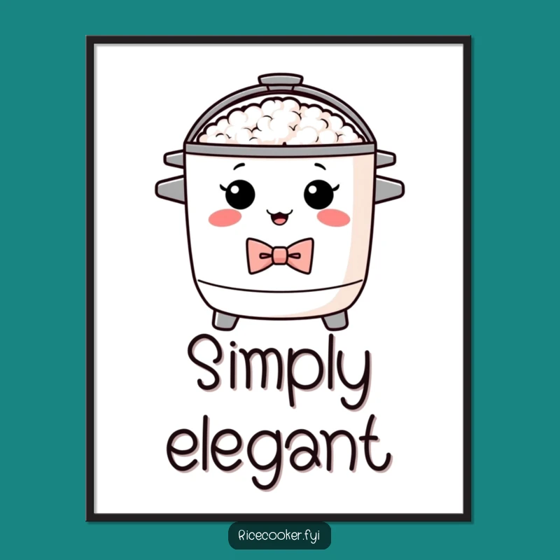 Funny Dapper Rice Cooker Digital Art: Instant Elegance as a Gift