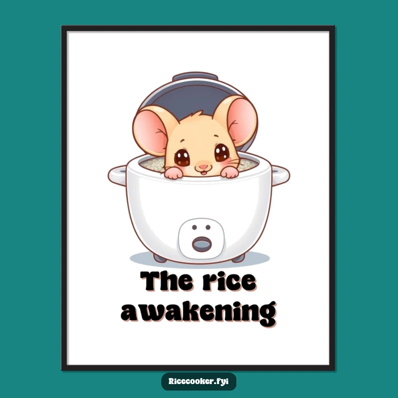Funny Mouse Rice Cooker Digital Art: Instant Humor, Perfect Funny Gift