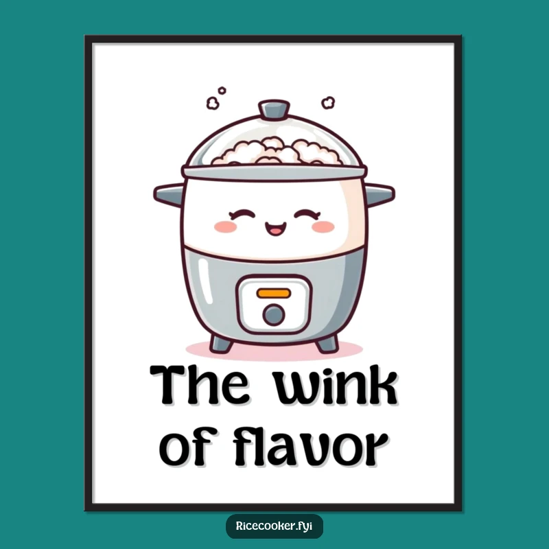 Funny Winking Rice Cooker Digital Art - Steamy Wink, Instant Humorous Download