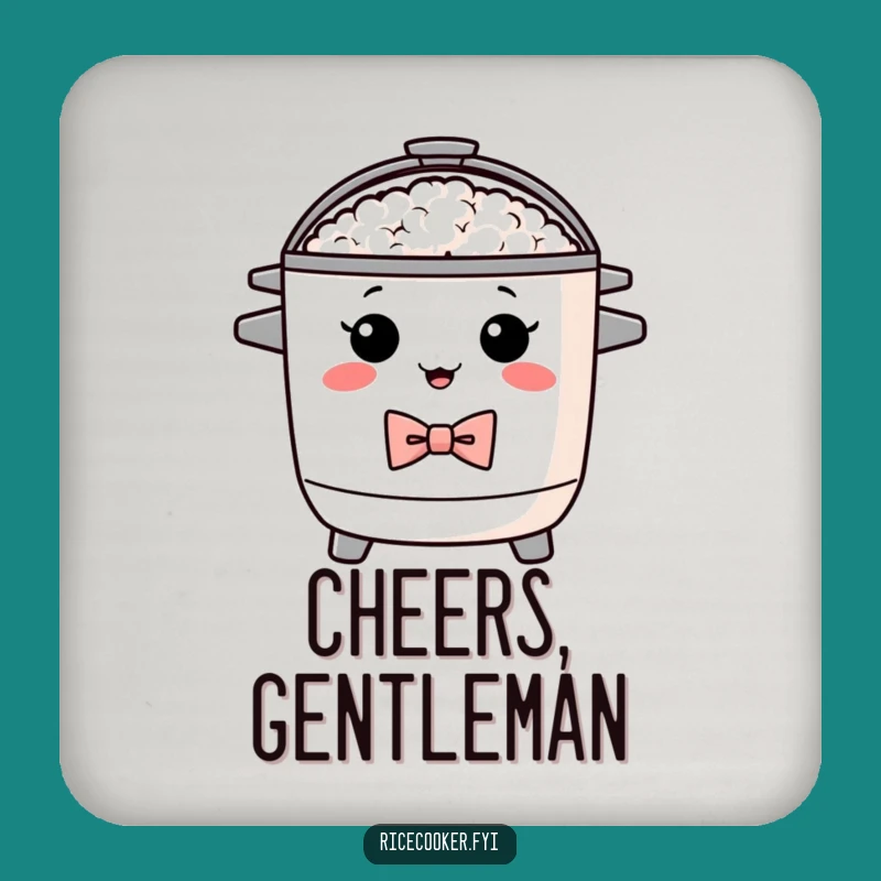 Funny Dapper Rice Cooker Coaster: Protect Surfaces with Elegant Flair as a Gift
