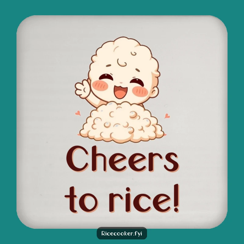 Funny Rice Lover Coaster - Protect with Joy, Funny Funny Gift!