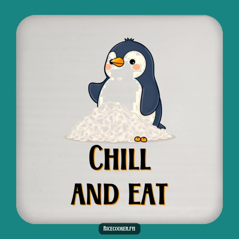 Funny Penguin Rice Mountain Coaster: Keep Your Drinks Cool and Your Tables Safe!
