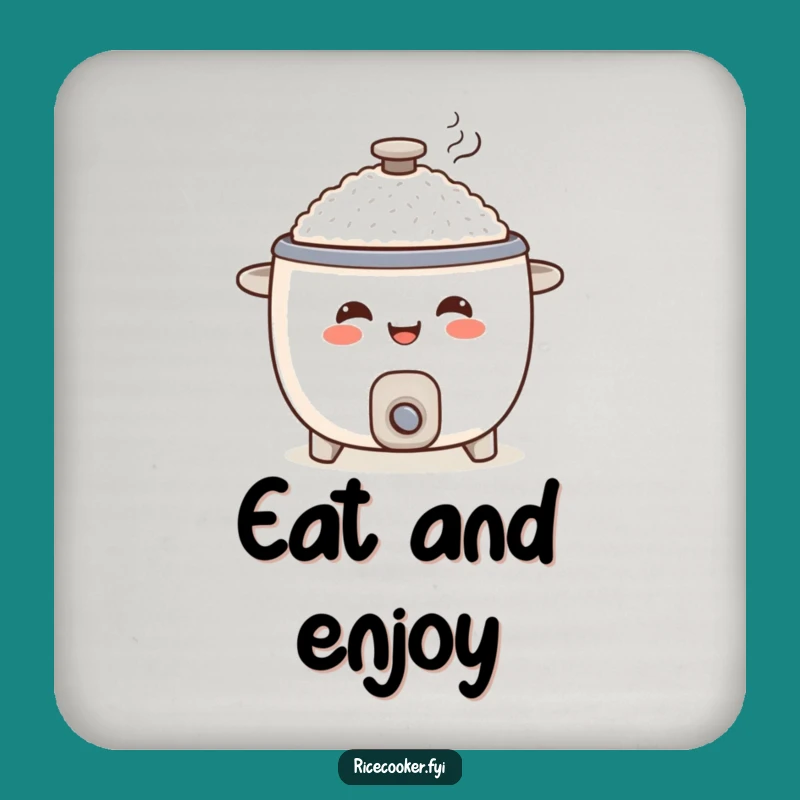 Funny Smiling Rice Cooker Drink Coaster: Serve Drinks with Charm Gift