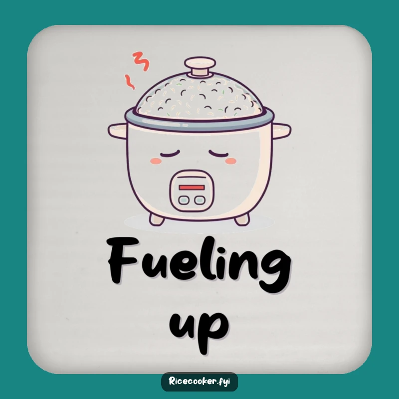 Funny Sleepy Rice Cooker Coaster: Protect Surfaces with a Smile