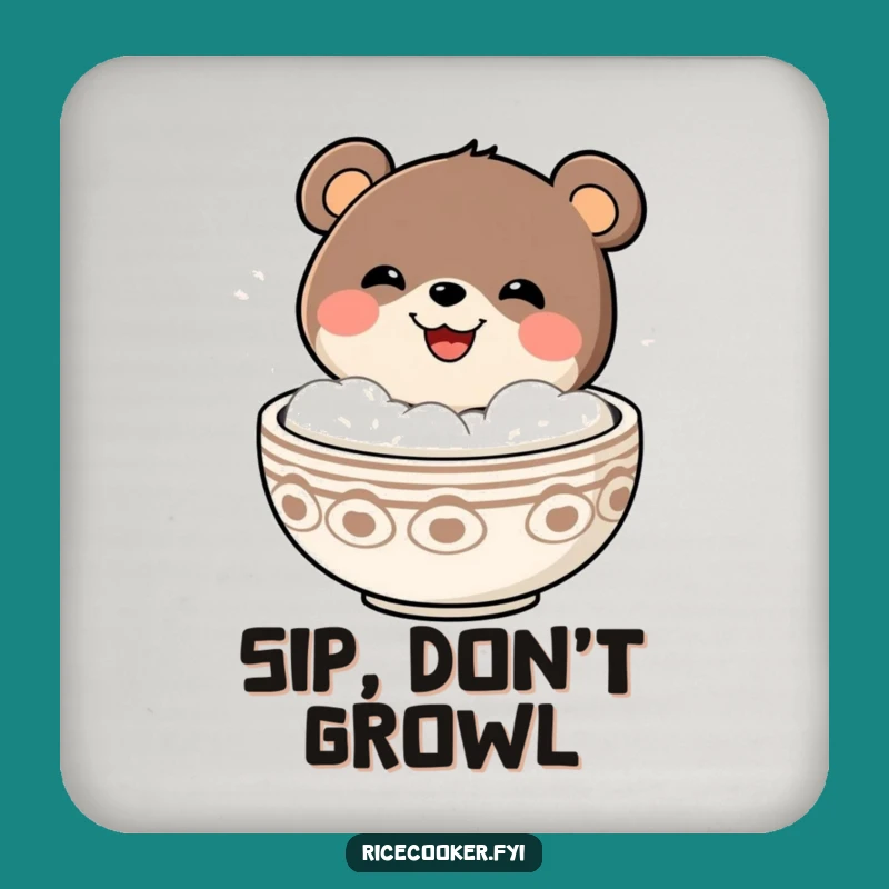 Funny Bear Bowl Coaster: Protect Surfaces with Comedic Pop
