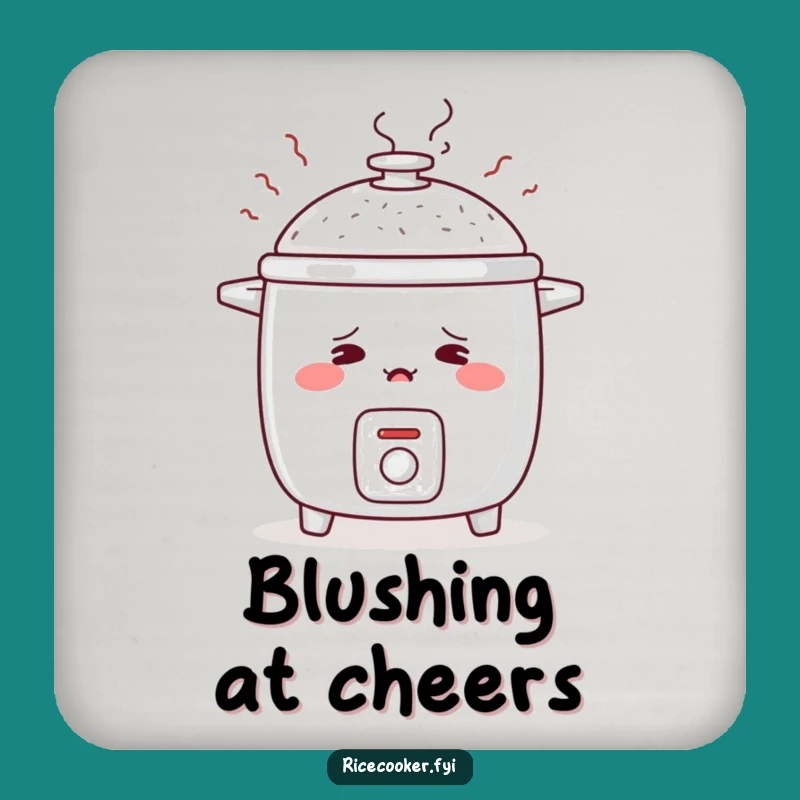 Funny Blushing Rice Cooker Coaster: Protect Furniture!