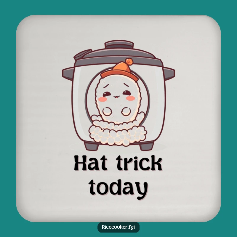 Funny Confused Rice Grain Drink Coaster - Protect Surfaces with Whimsy