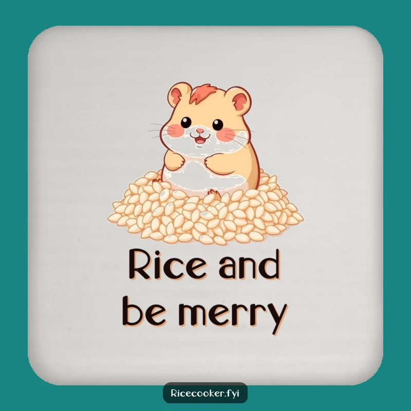 Funny Hamster Rice Coasters: Protect Surfaces with Style - A Unique Funny Gift