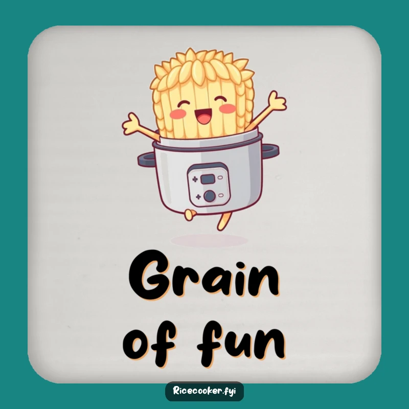 Funny Jumping Rice Grain Coaster: Add Joy to Your Table