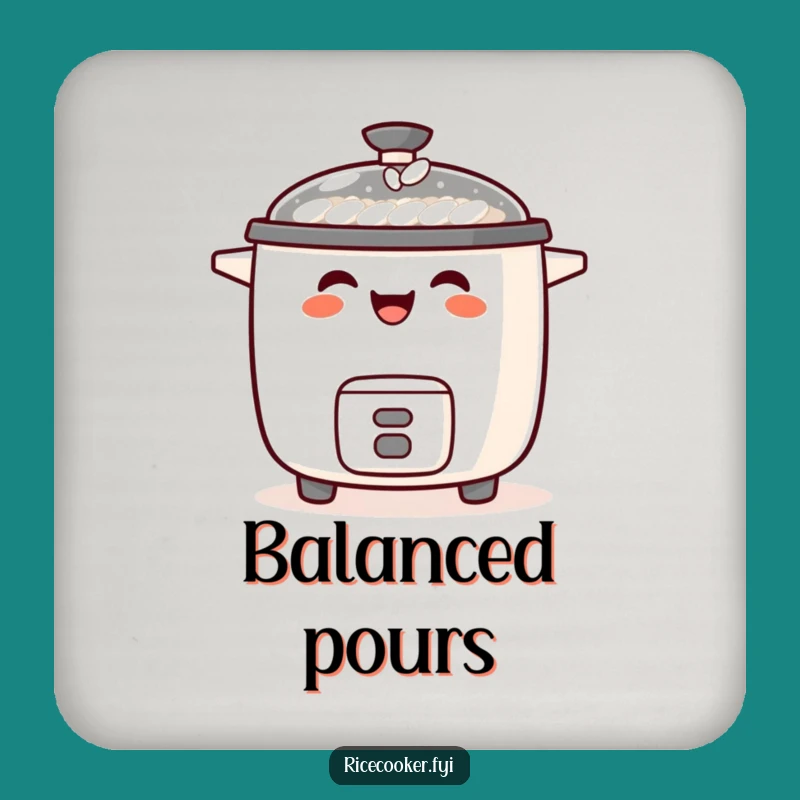 Funny Laughing Rice Cooker Coaster: Protect Surfaces with Smiles