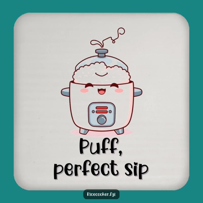 Funny Mischievous Rice Cooker Coaster - Steamy Drink Protector, Humorous Table Gift