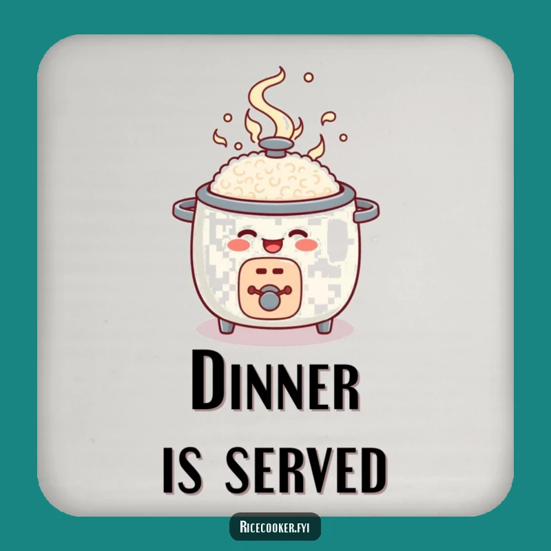 Funny Rice Cooker Pop Open Drink Coaster: Protect Surfaces with Joy Gift