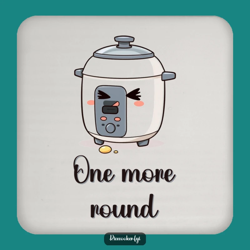 Funny Winking Rice Cooker Coaster: Protect Surfaces with Sly Humor as a Gift