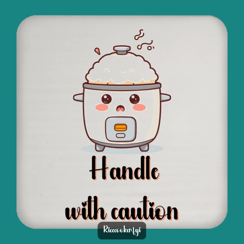 Funny Surprised Rice Cooker Coaster: Protect Surfaces with Smoky Humor Gift