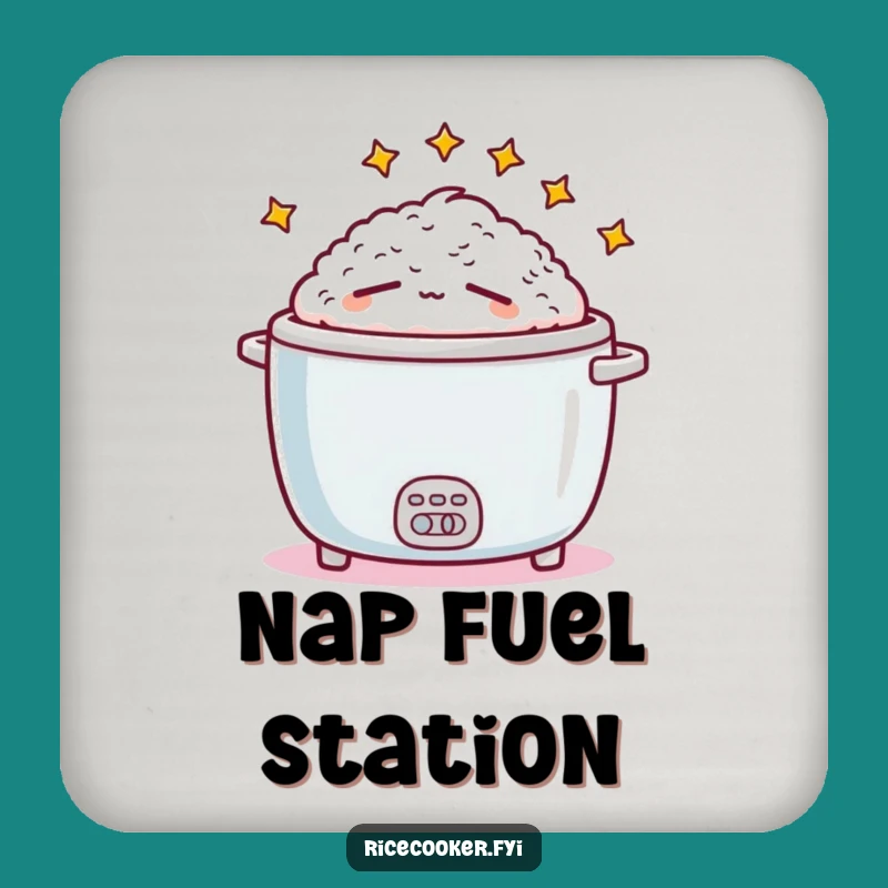 Funny Sleepy Rice Cooker Drink Coasters: Protect Surfaces with Hilarious Zzzs