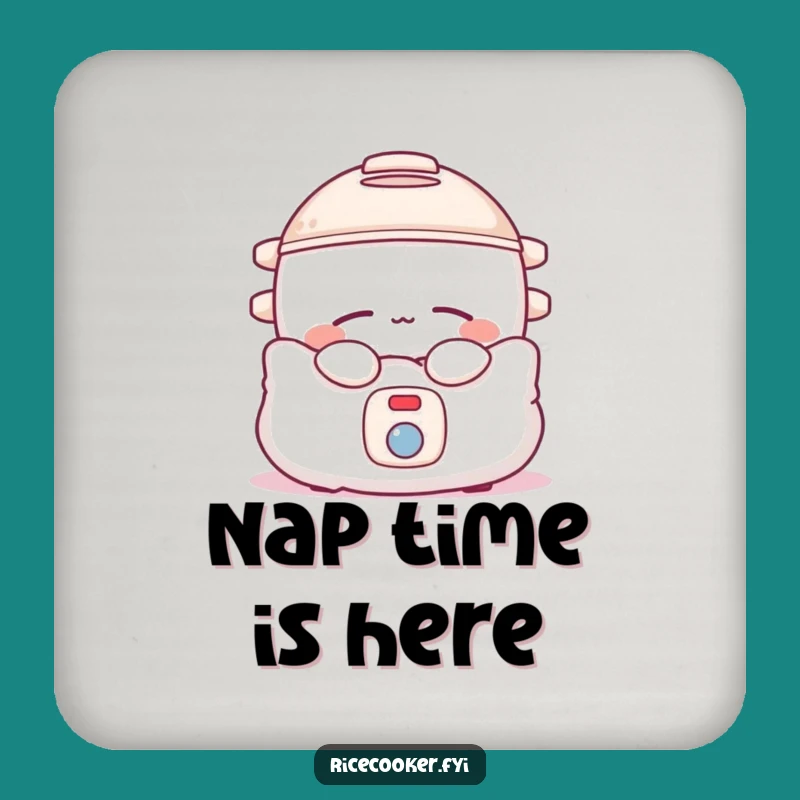 Funny Sleepy Rice Cooker Coasters, Cozy Table Protection, Perfect Funny Gift Set