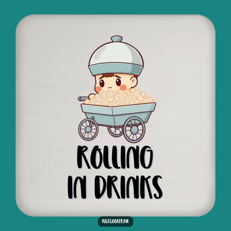 Funny Determined Rice Cooker Coaster: Protect Furniture!