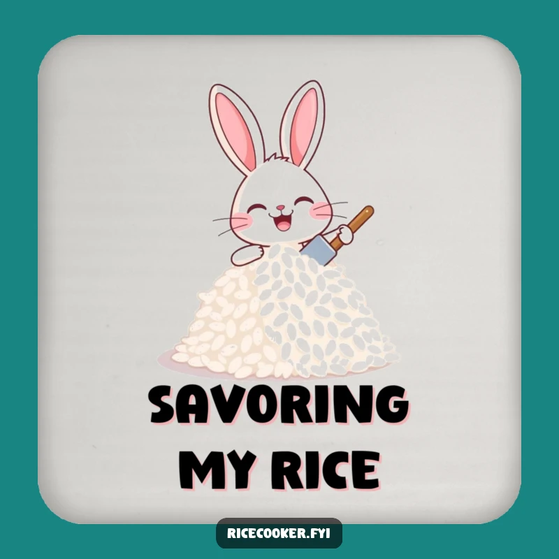 Funny Bunny Rice Carver Coaster - Hilarious Protection for Tables from Bakers