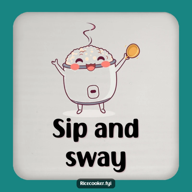 Funny Dancing Rice Cooker Coaster - Twirling Drink Base, Humorous Table Gift