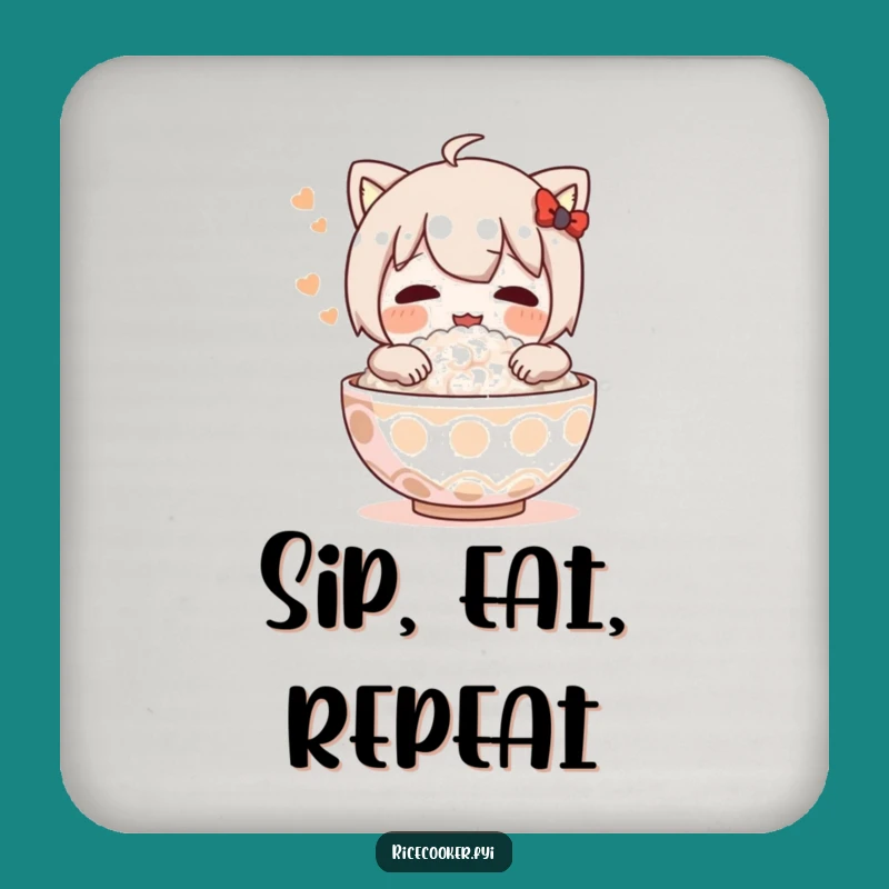 Funny Rice Bowl Coaster: Protect Your Surfaces with This Hilarious Foodie Accessory Gift