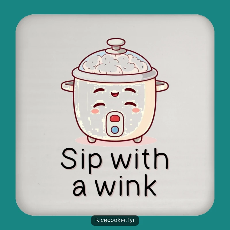 Funny Winking Rice Cooker Coasters, Mischievous Table Protection, Perfect Funny Gift Set