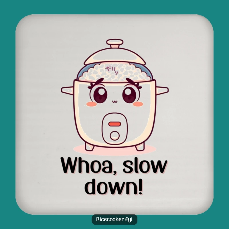 Funny Surprised Rice Cooker Coasters, Shocking Table Protection, Perfect Funny Gift Set