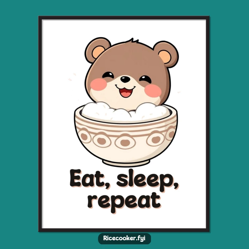 Funny Bear Bowl Burst Poster: Decorate Your Space with Joy