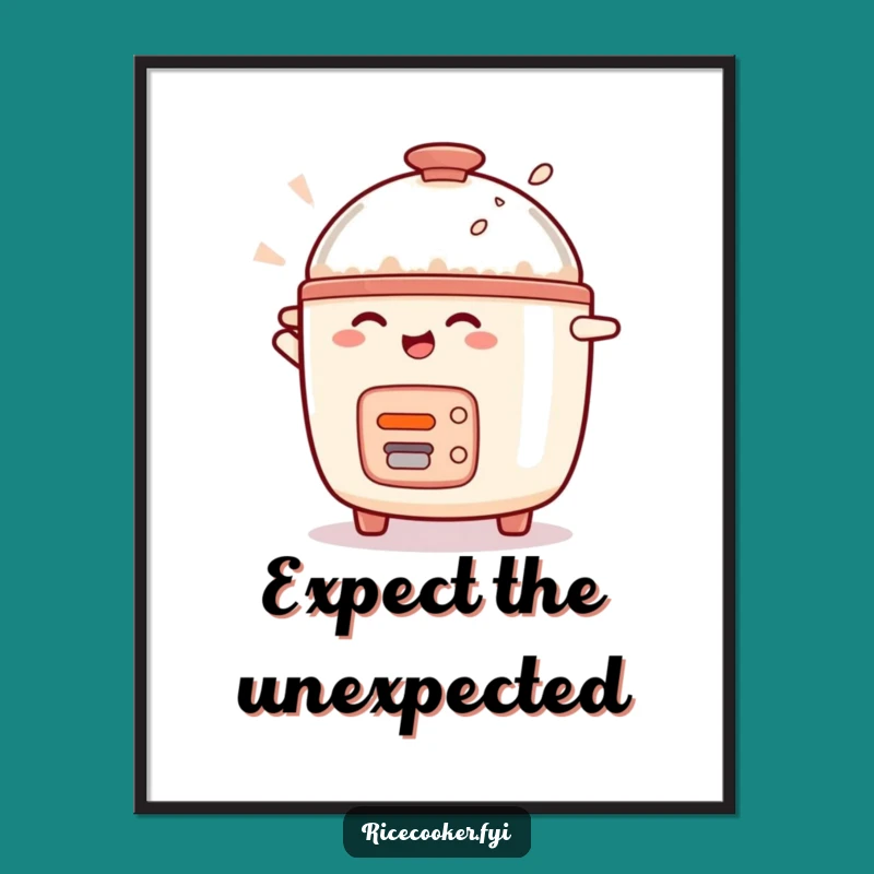 Funny Rice Cooker Art Print - Spinning with Delightful Kitchen Vibes