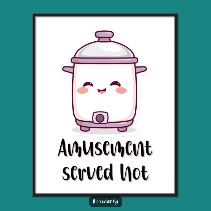Funny Amused Cooker Poster: Smiling Kitchen Art for Your Walls Gift