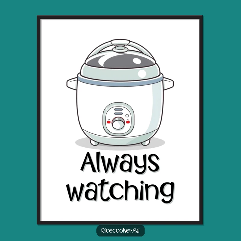 Funny Bouncy Rice Cooker Poster: Quirky Decor for a Humorous Gift
