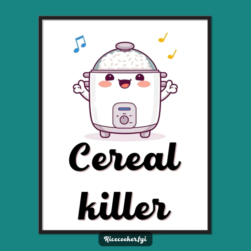 Funny Cheerful Rice Cooker Poster: Wall Art Symphony!