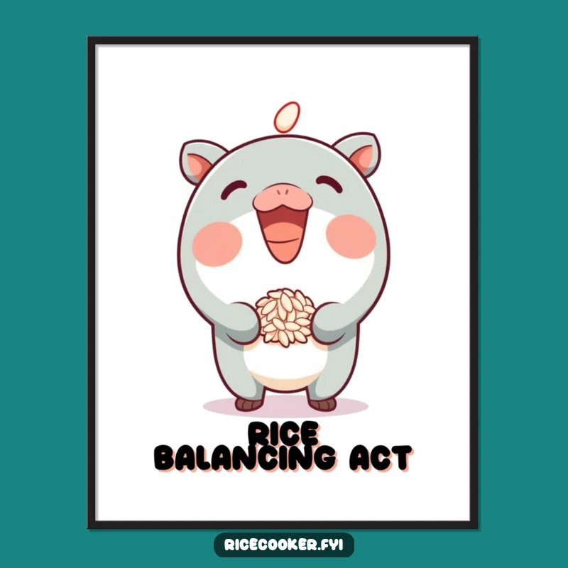 Funny Rice Hopper Poster - Amusing Character Art, Perfect Wall Funny Gift!