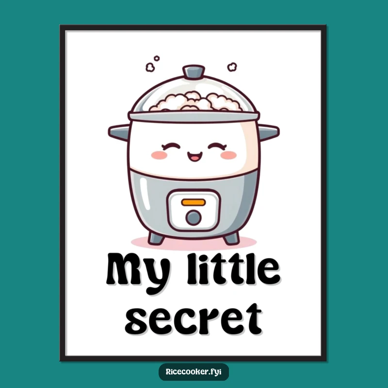 Funny Winking Rice Cooker Poster - Steamy Wink Decor, Humorous Wall Art Gift
