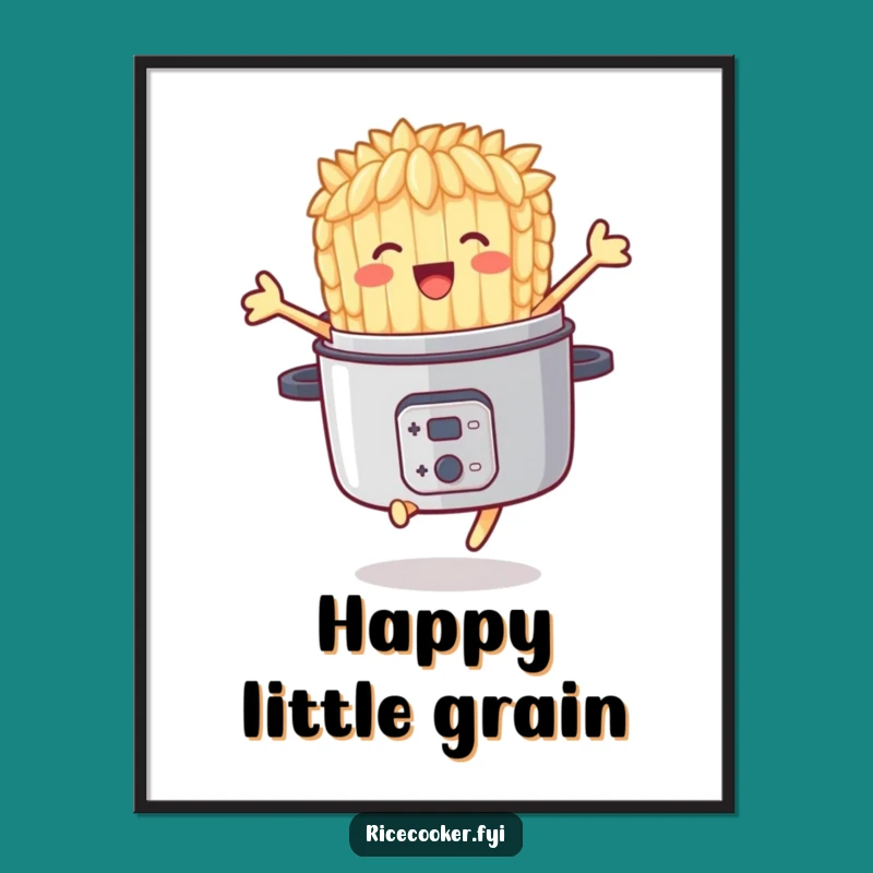 Funny Joyful Rice Grain Poster: Celebrate Happiness with Wall Art