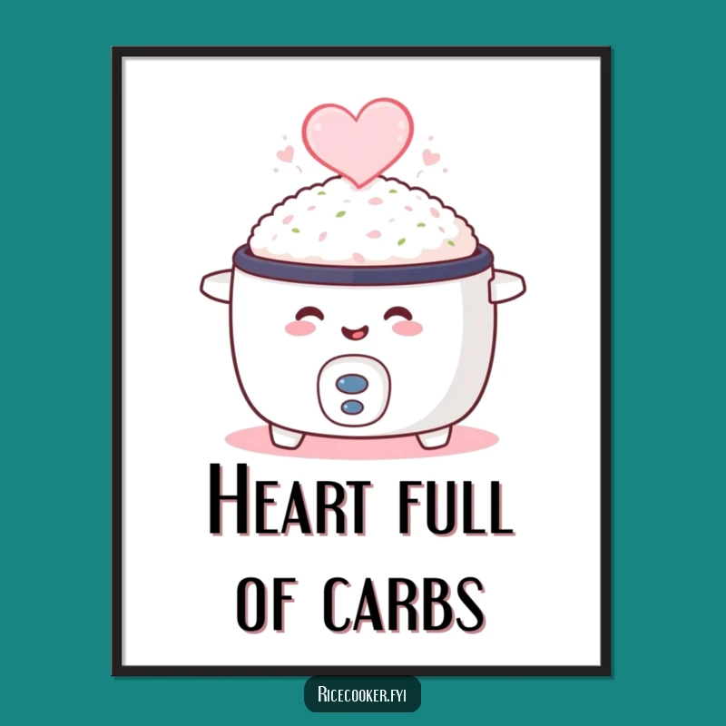 Funny Smiling Rice Cooker Poster: Adorn Your Kitchen with Culinary Art