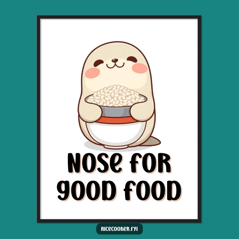 Funny Seal Rice Balance Poster: Art That Will Amaze You!