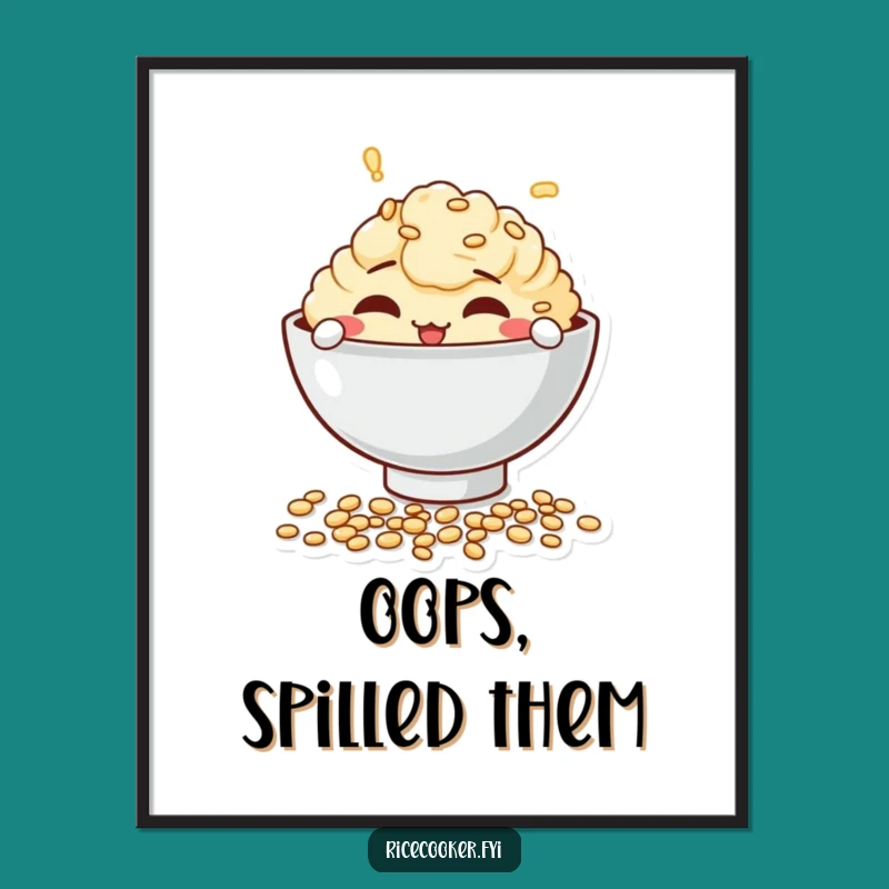 Funny Bowl Poster: Mischievous Art Print for Kitchen Playfulness