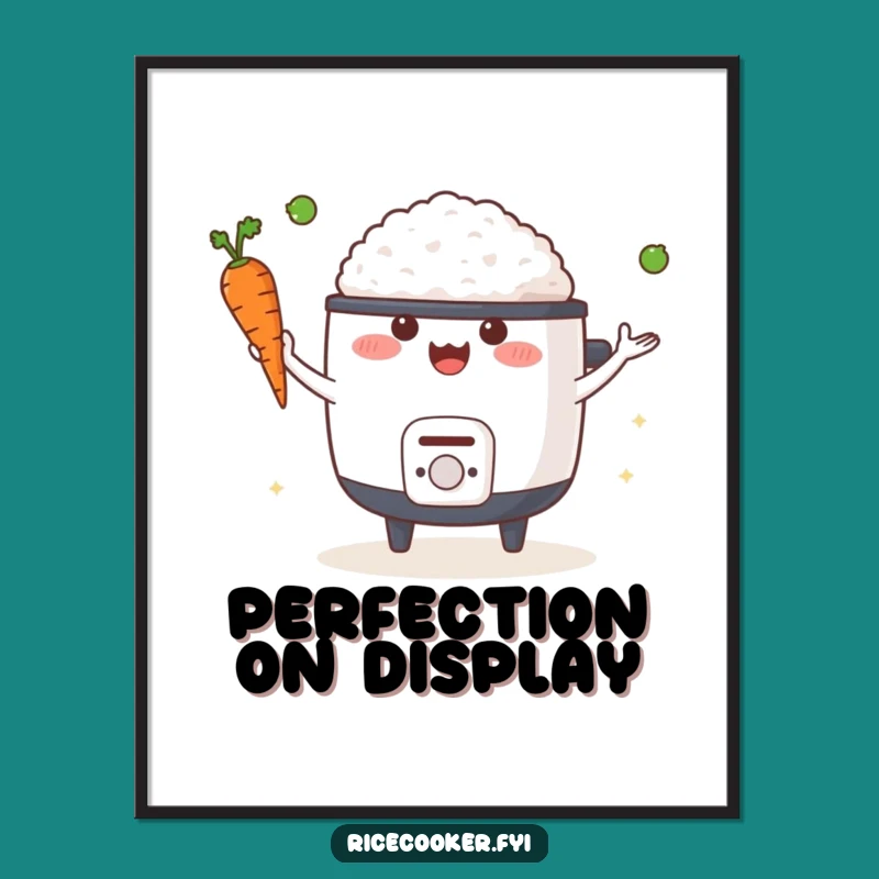 Funny Happy Rice Cooker Poster: Decorate Your Walls with Culinary Art