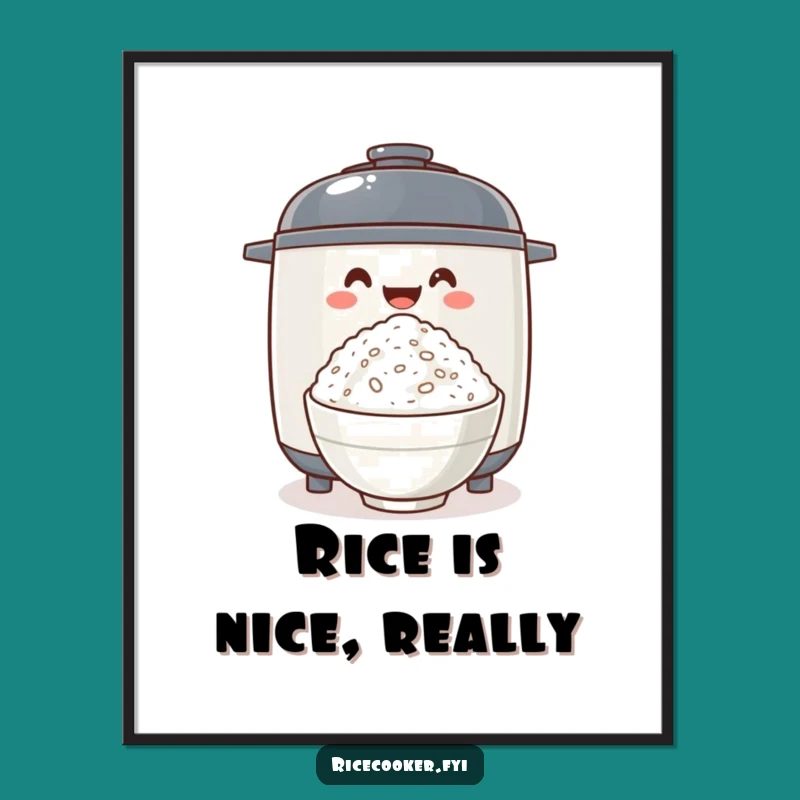 Funny Rice Cooker Poster: Art of Delicious Simplicity
