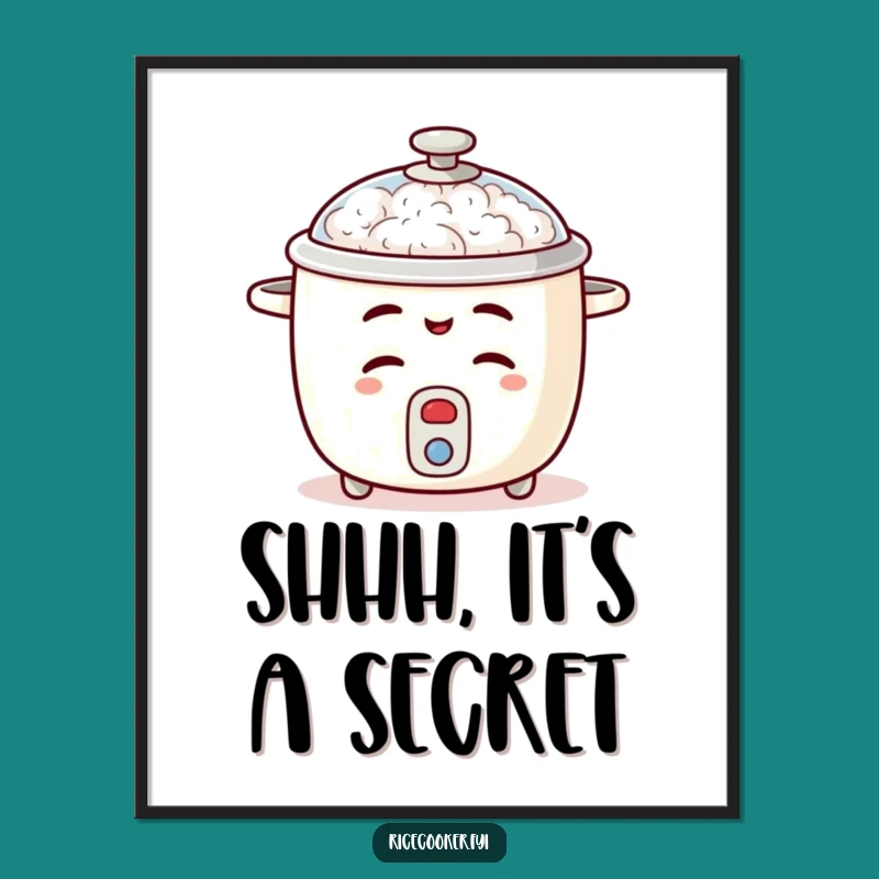 Funny Winking Rice Cooker Poster, Mischievous Wall Art, Perfect Funny Gift