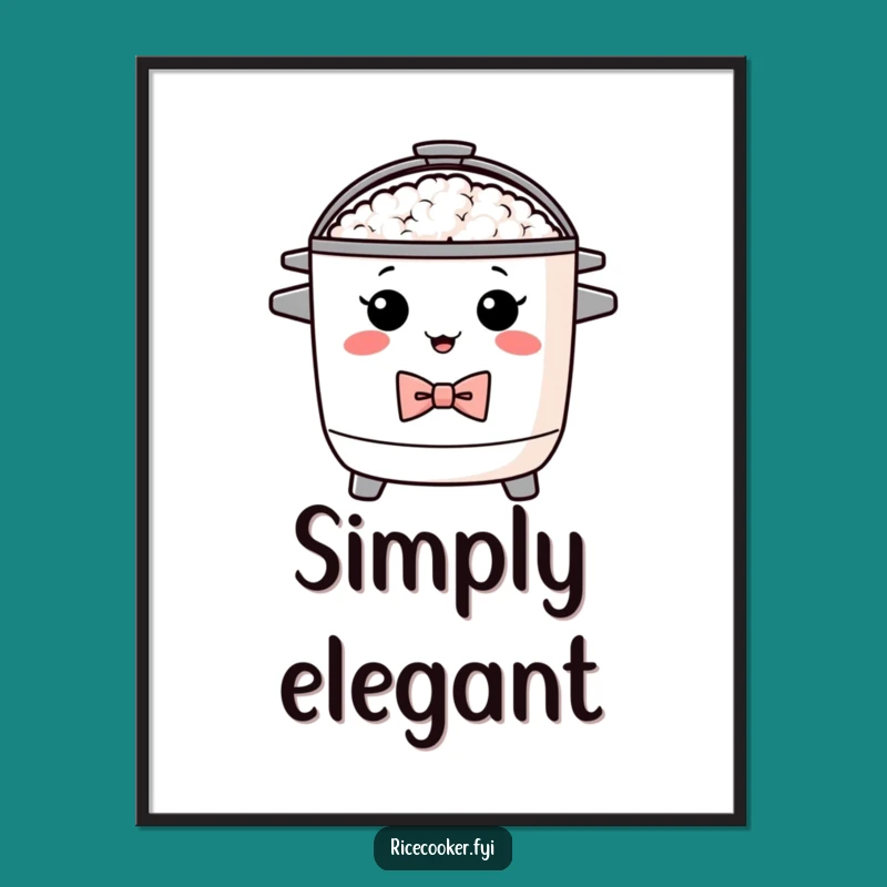 Funny Dapper Rice Cooker Poster: Elegant Decor for a Humorous Gift