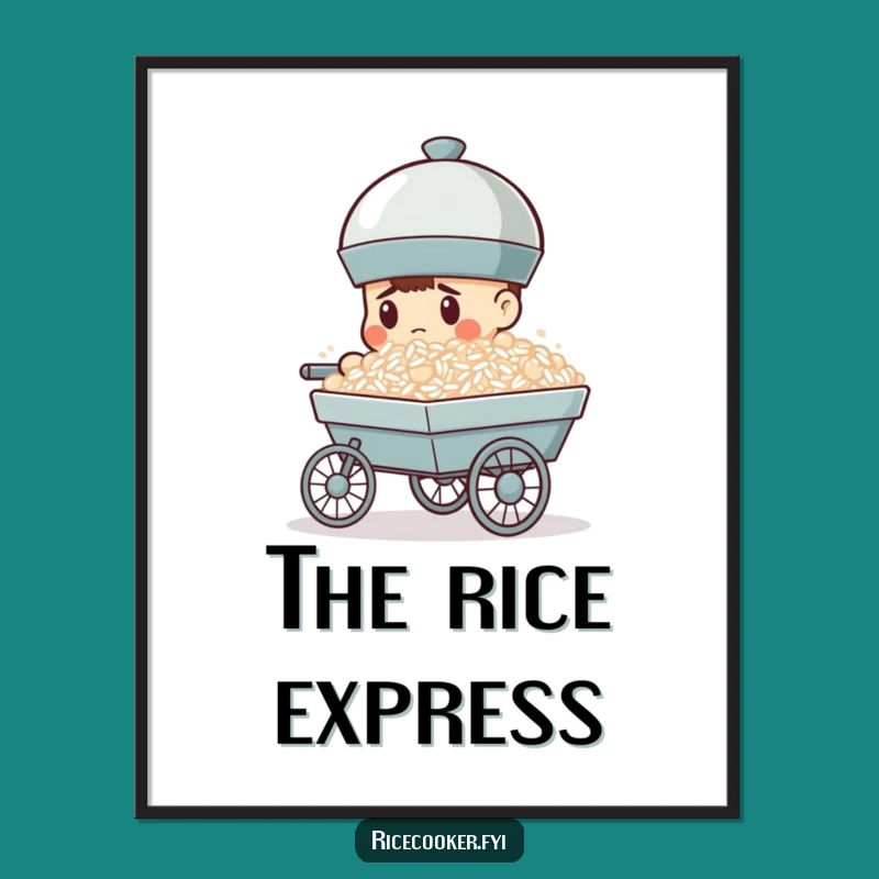 Funny Determined Rice Cooker Poster: Wall Art of Drive!