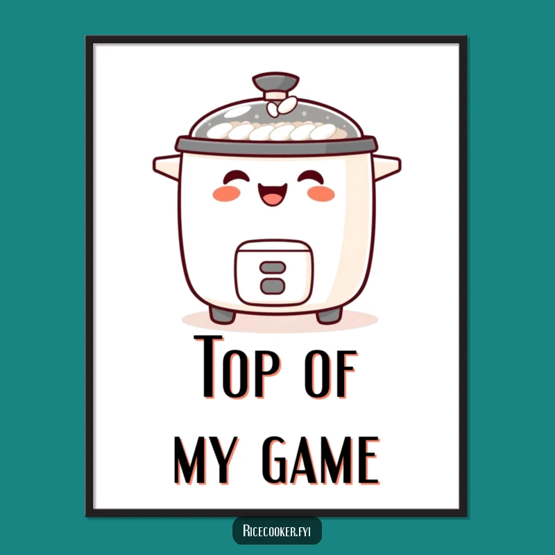 Funny Laughing Rice Cooker Poster: Joyful Art for Happy Spaces