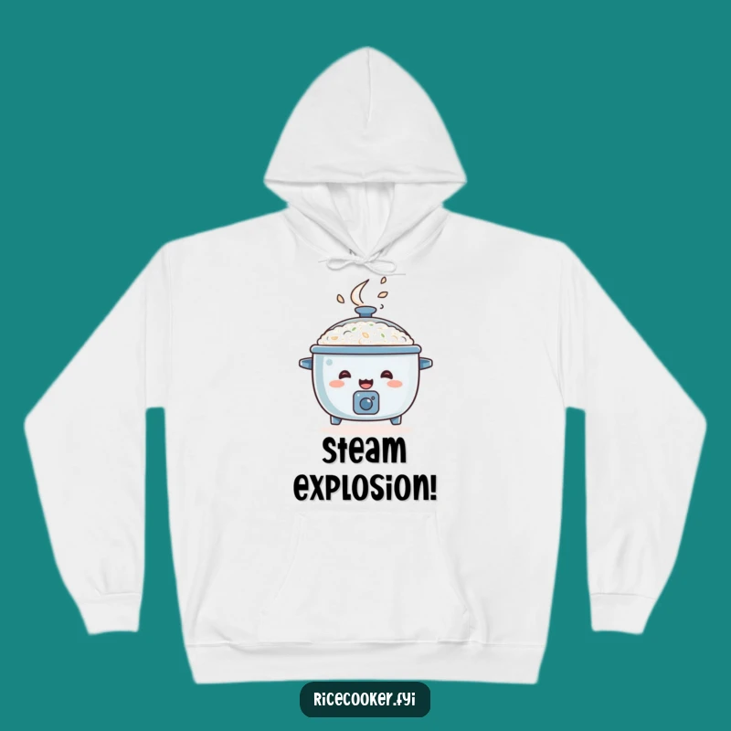 Cozy Funny Happy Rice Cooker Hoodie: Warm Energy & Kitchen Fun Gift