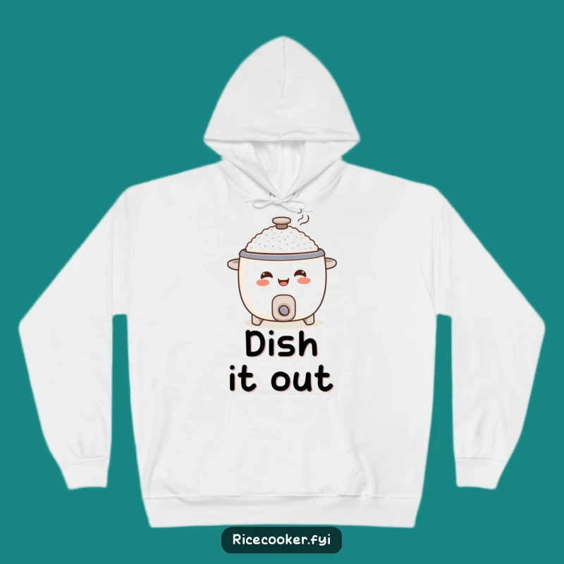 Cozy Funny Smiling Rice Cooker Hoodie: Warm Kitchen Service Gift
