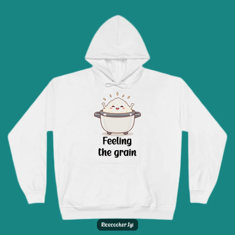 Funny Dancing Rice Hoodie - Cozy & Cheerful Cooker Comfort for Cold Days