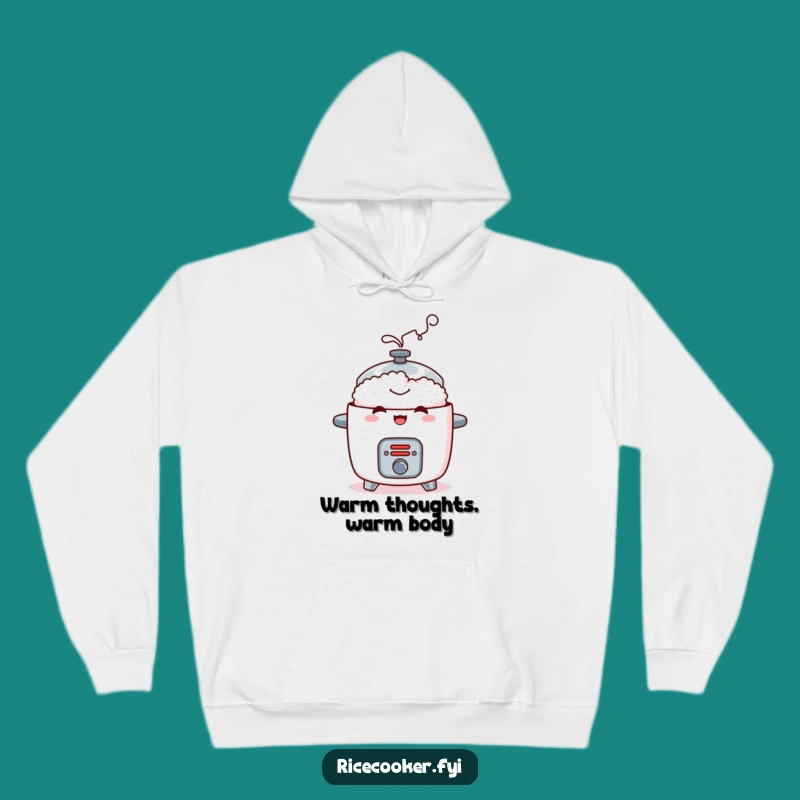 Funny Mischievous Rice Cooker Hoodie - Cozy Steamy Character, Perfect Warm Humorous Gift
